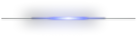 Horizontal blue light flare with glowing edges on a dark background.